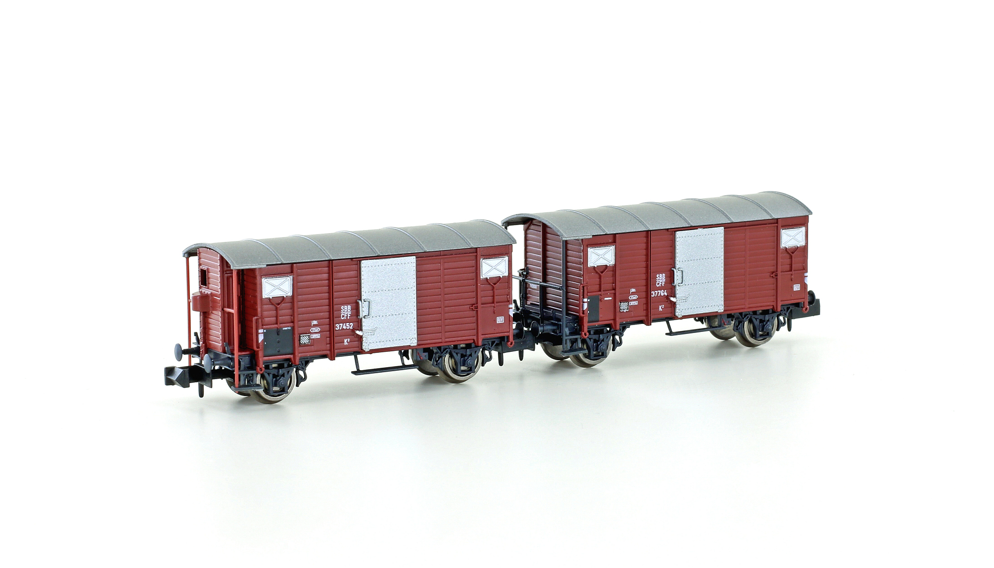 hobbytrain-g-terwagen-2er-set-gedeckt-k2-sbb-ep-iii image 1