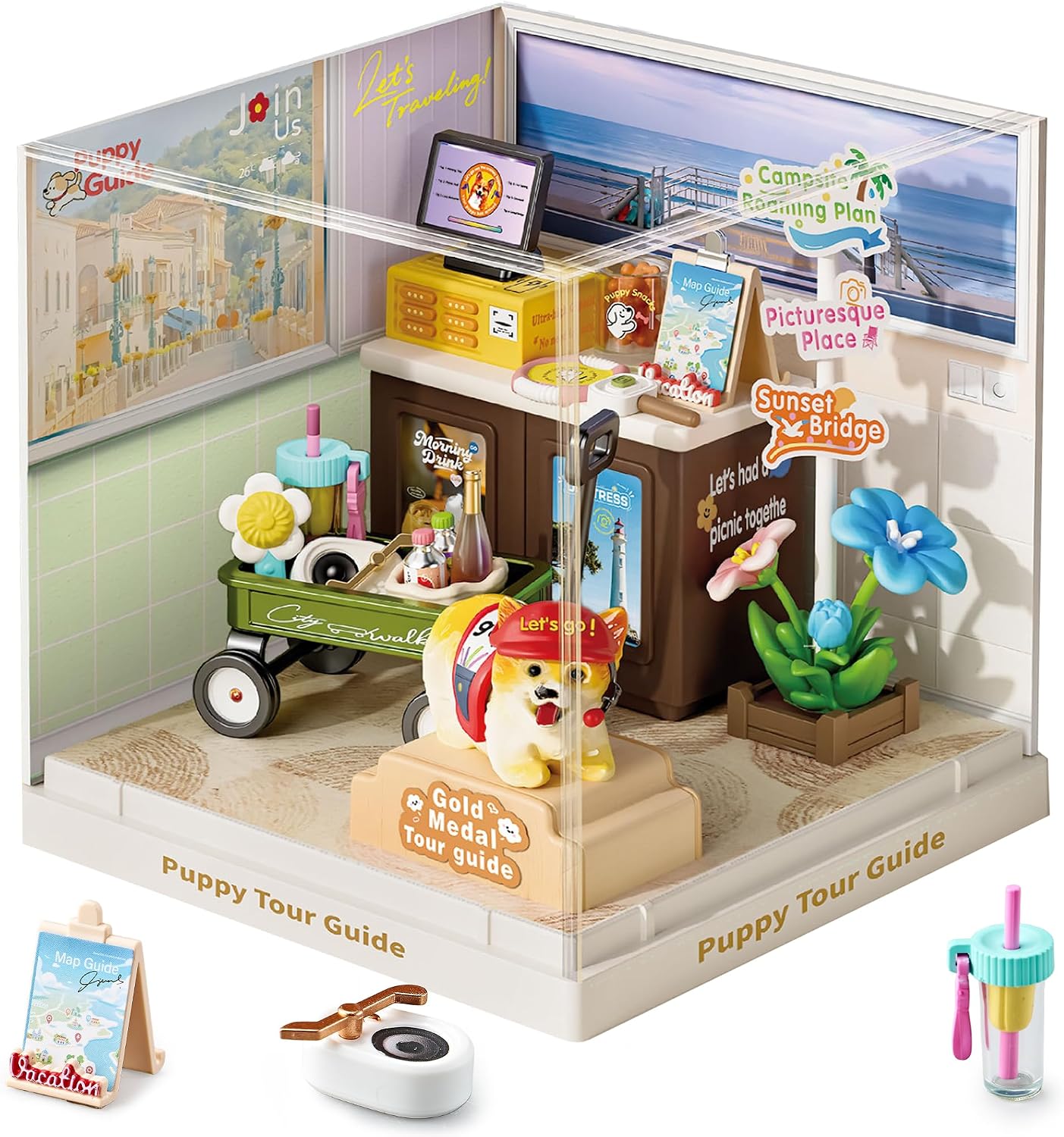 fairy-care-dreamy-bay-scene-puppy-miniaturhaus-fc-dbs8040-36-teilig image 2