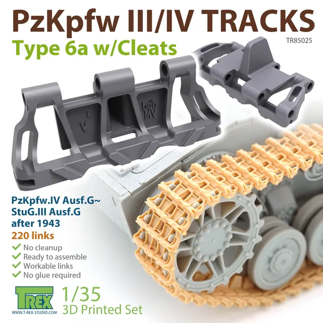 t-rex-85025-pzkpfw-iii-iv-kette-1-35-type-6a-mit-cleats image 1