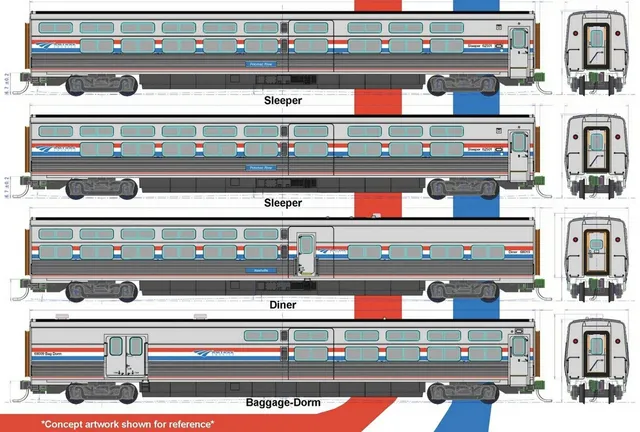 hobbytrain-amtrak-personenwagen-phase-iii-4er-set-spur-n image 1