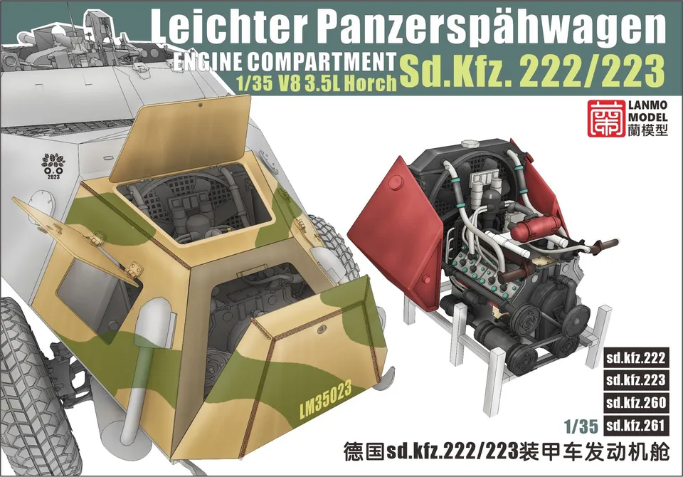 lanmo-model-lm35023-sd-kfz-222-223-motorraum-1-35-upgrade image 1