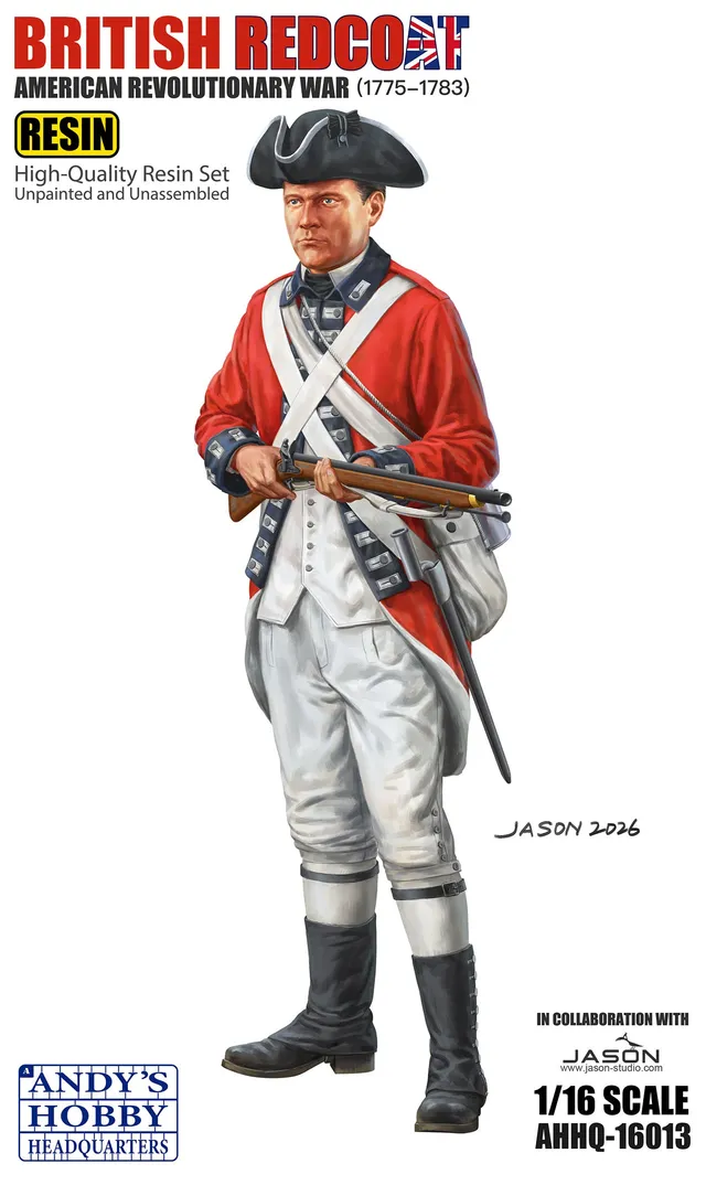 andy-s-hhq-16013-british-red-coat-figur-1-16-resin image 1