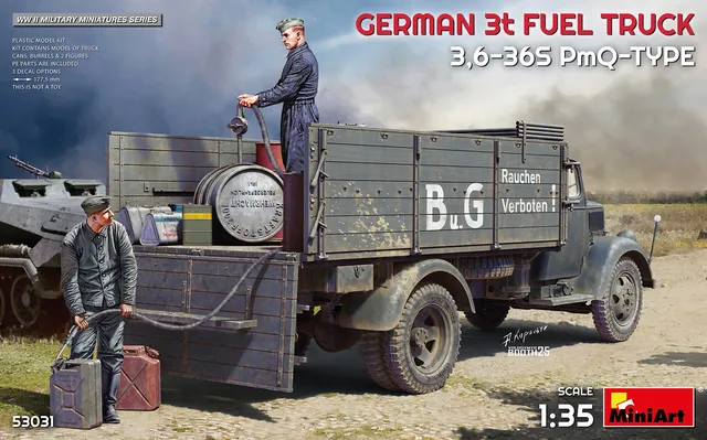 miniart-53031-3t-fuel-truck-3-6-36s-modellbausatz-1-35-ww2 image 1