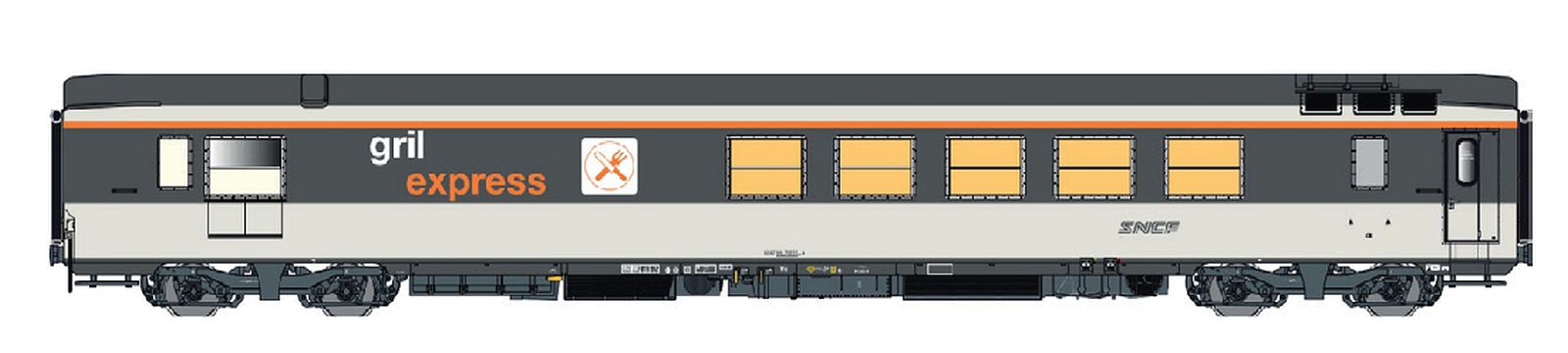hobbytrain-personenwagen-gril-express-ge-sncf-corail-speisewagen-ib image 1