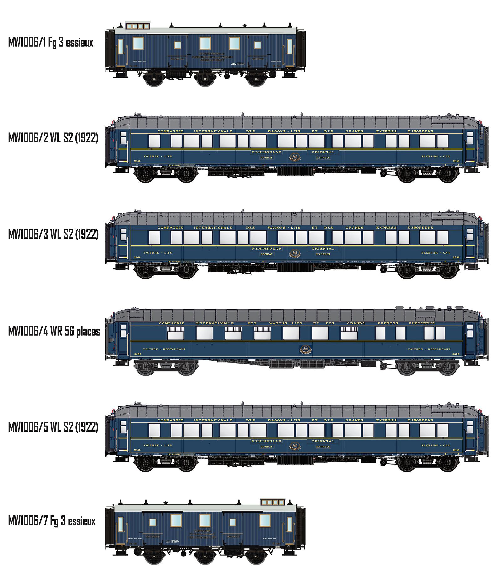 hobbytrain-ciwl-personenwagen-6er-set-bombay-express-ep-ii image 1