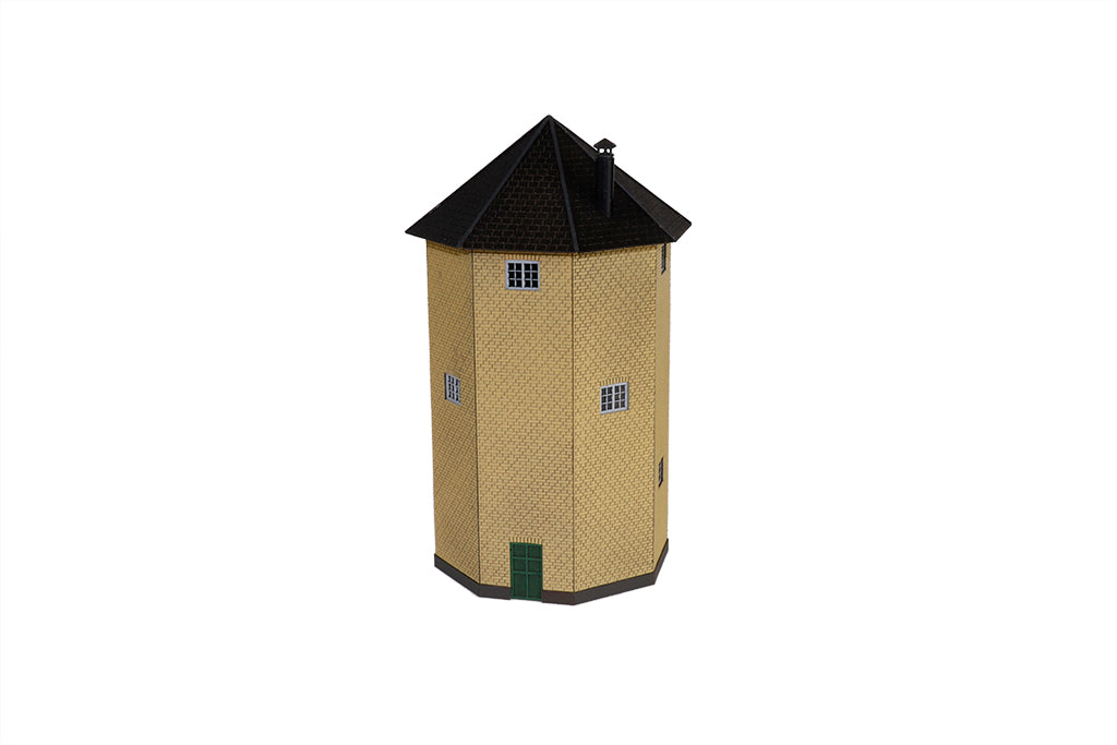 hobbytrade-ved-banen-ht-87249-wasserturm-modell-h0-gelb image 1