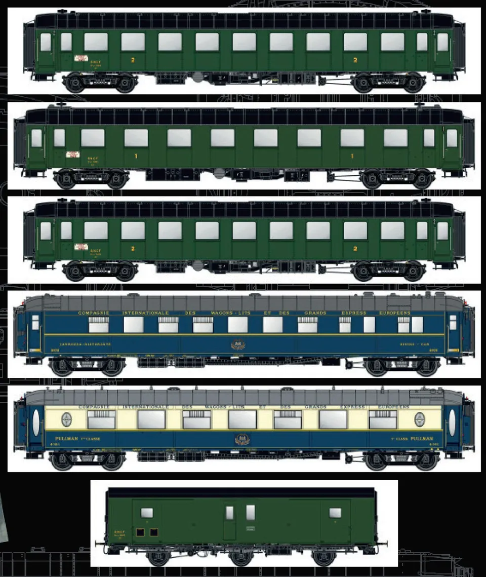 hobbytrain-sncf-personenwagen-6er-set-paris-nizza-ep-iiib image 1