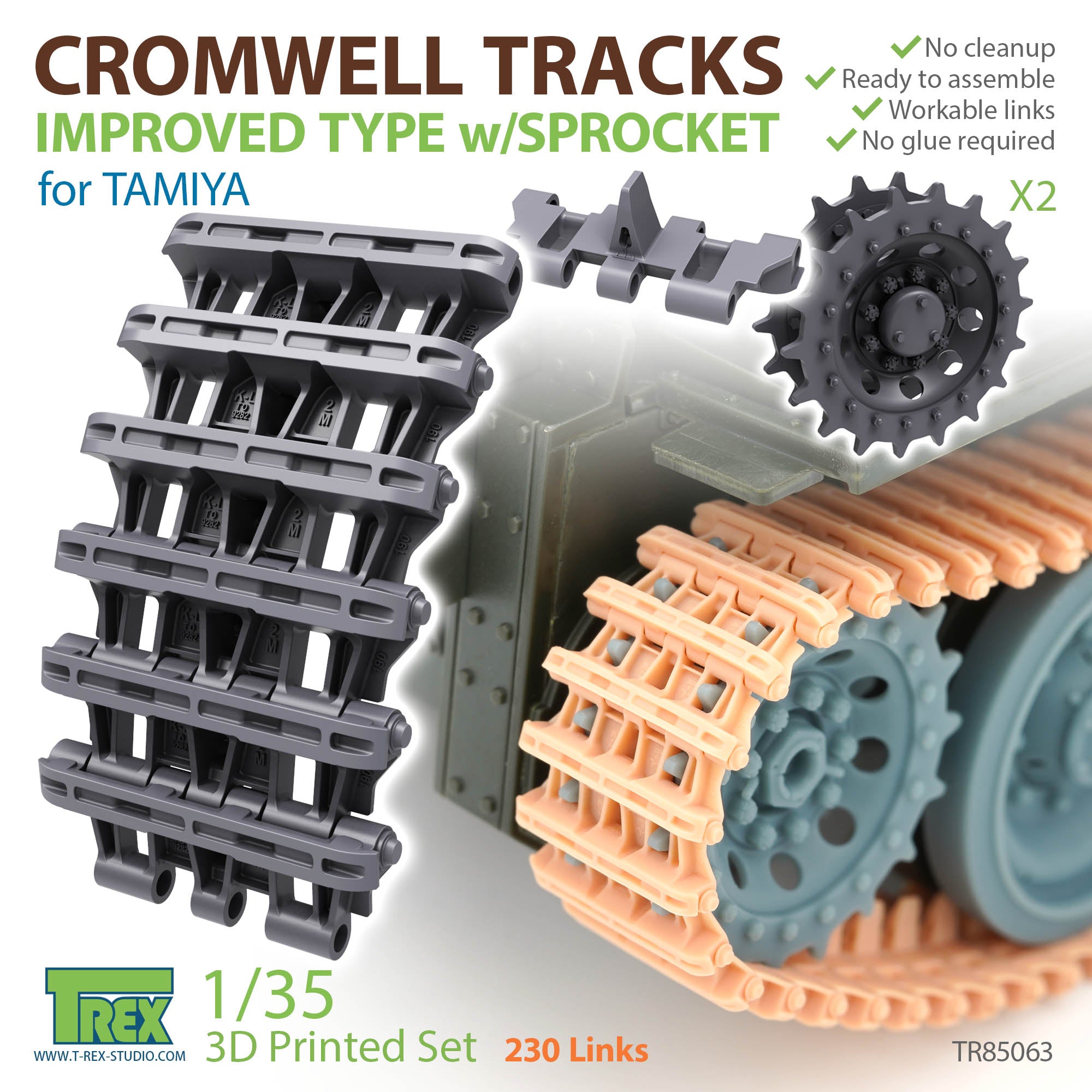 t-rex-85063-cromwell-tracks-type-1-kette-1-35-tamiya image 1