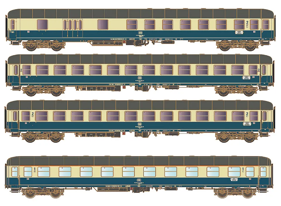 hobbytrain-personenwagen-db-d-351-4er-set-a-ac-ep-iva image 1