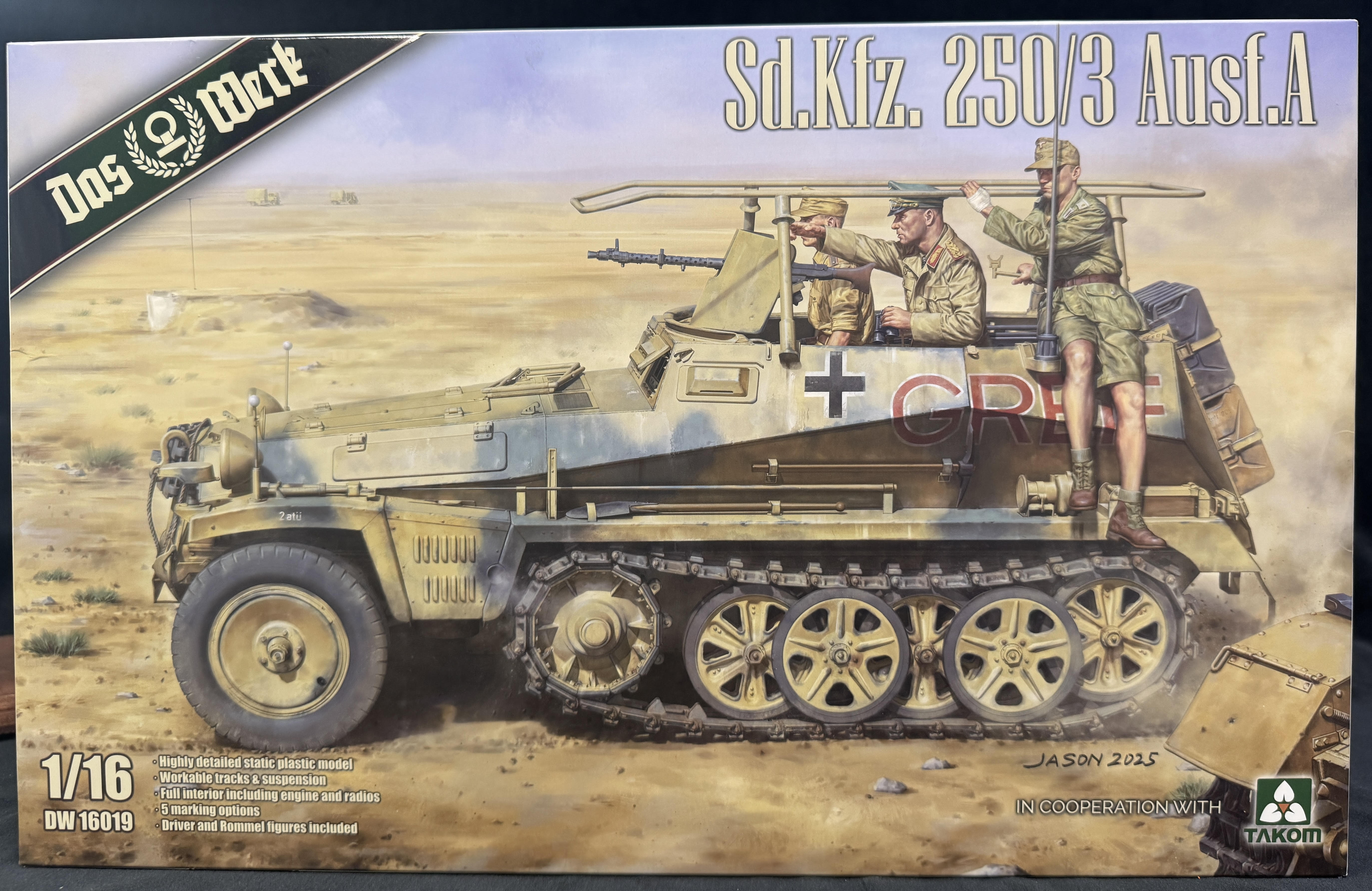 das-werk-16019-sd-kfz-250-3-panzer-bausatz-1-16-rommel-dak image 1