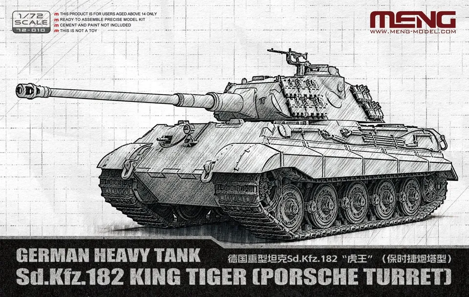 meng-72-010-king-tiger-porsche-turret-panzermodell-1-72 image 1