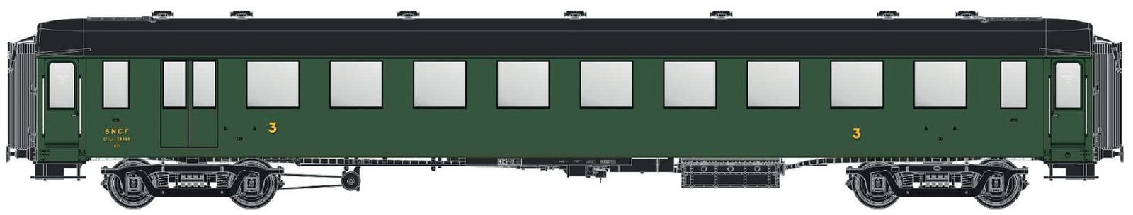 hobbytrain-personenwagen-ocem-c10yfi-3-kl-sncf-ep-iiia image 1