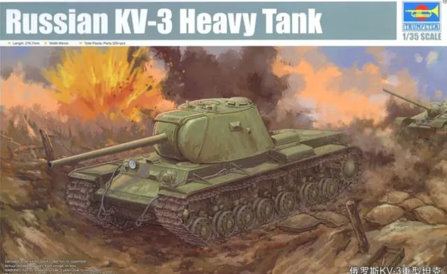 trumpeter-09544-kv-3-heavy-tank-panzermodell-1-35 image 1