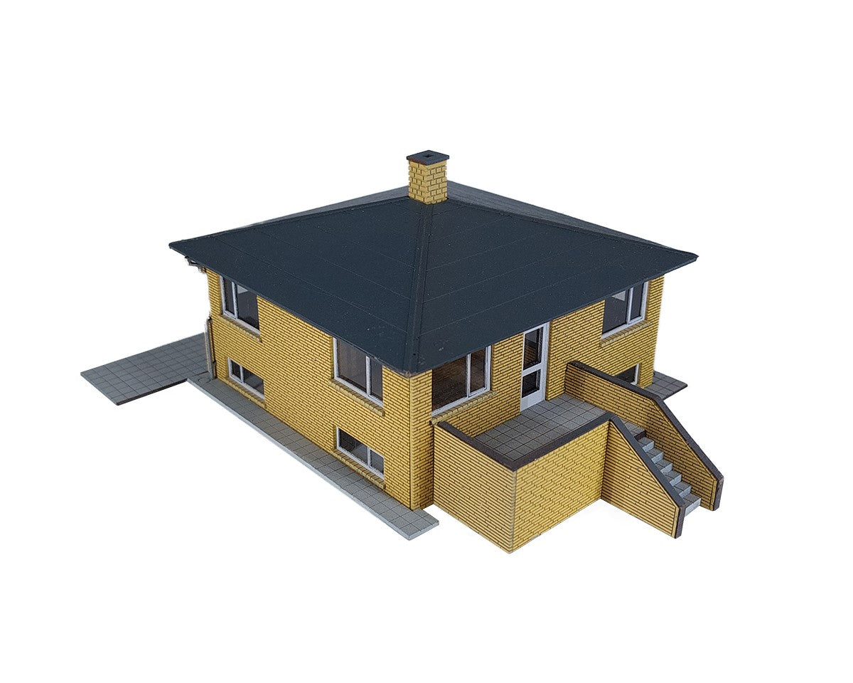 hobbytrade-villaer-ht-87291-modellhaus-bungalow-gelbe-steine image 2