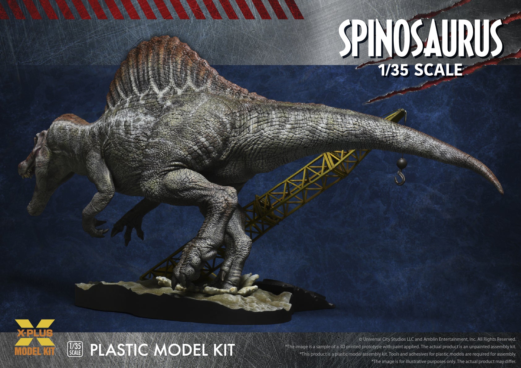 x-plus-jurassic-park-iii-0411-spinosaurus-modellbausatz-1-35-dinosaurier image 2