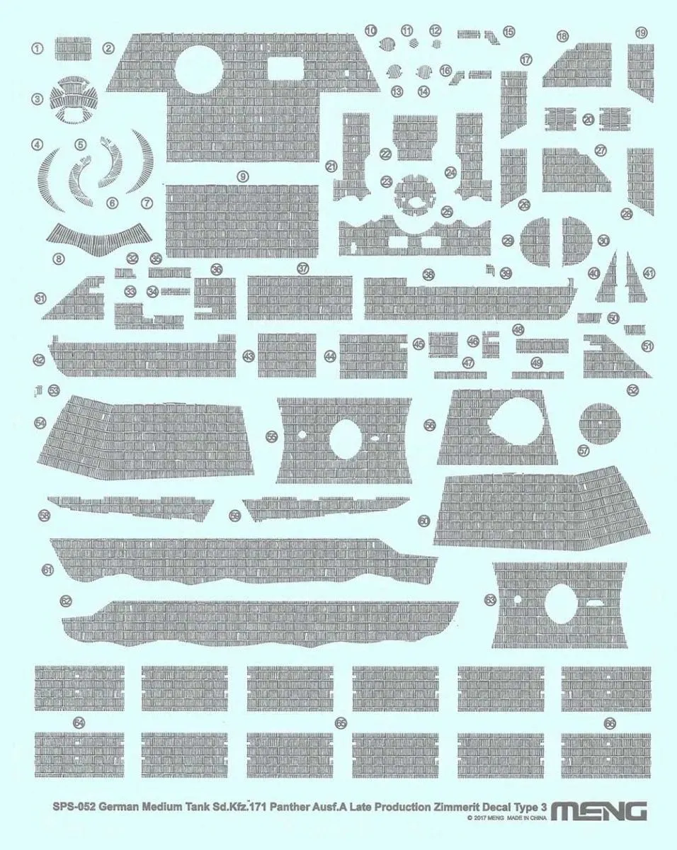 meng-sps052-1-35-panther-ausf-a-zimmerit-decal-typ-3 image 1