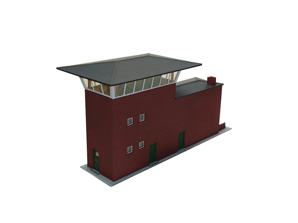 hobbytrade-ved-banen-ht-87263-stor-blokpost-modellhaus-h0-rot image 1