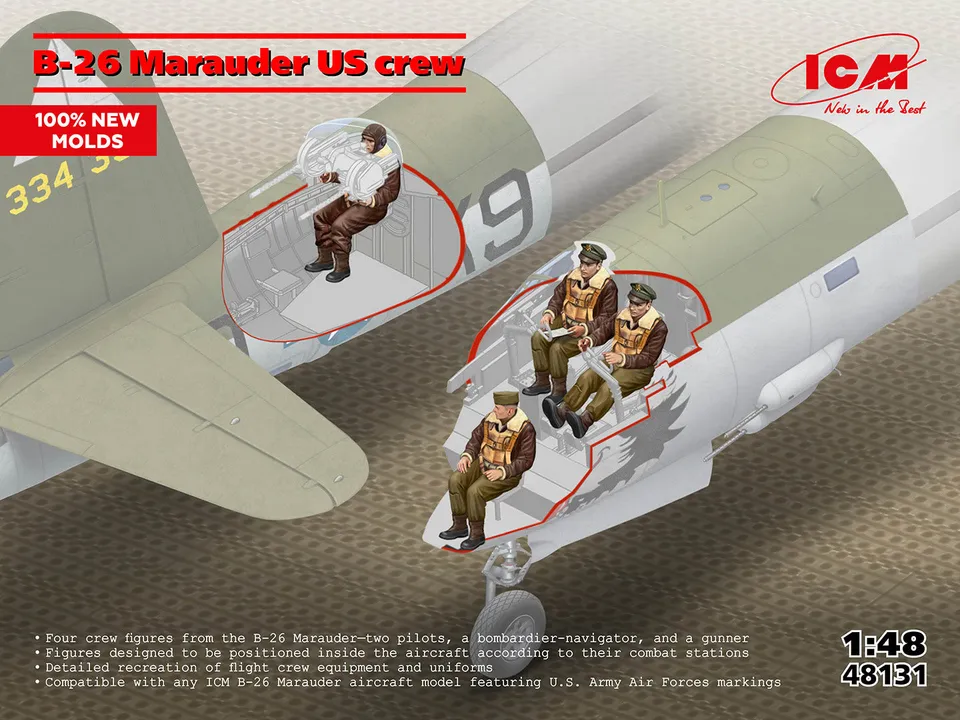 icm-48131-b-26-marauder-us-crew-figuren-1-48-4-figuren image 1