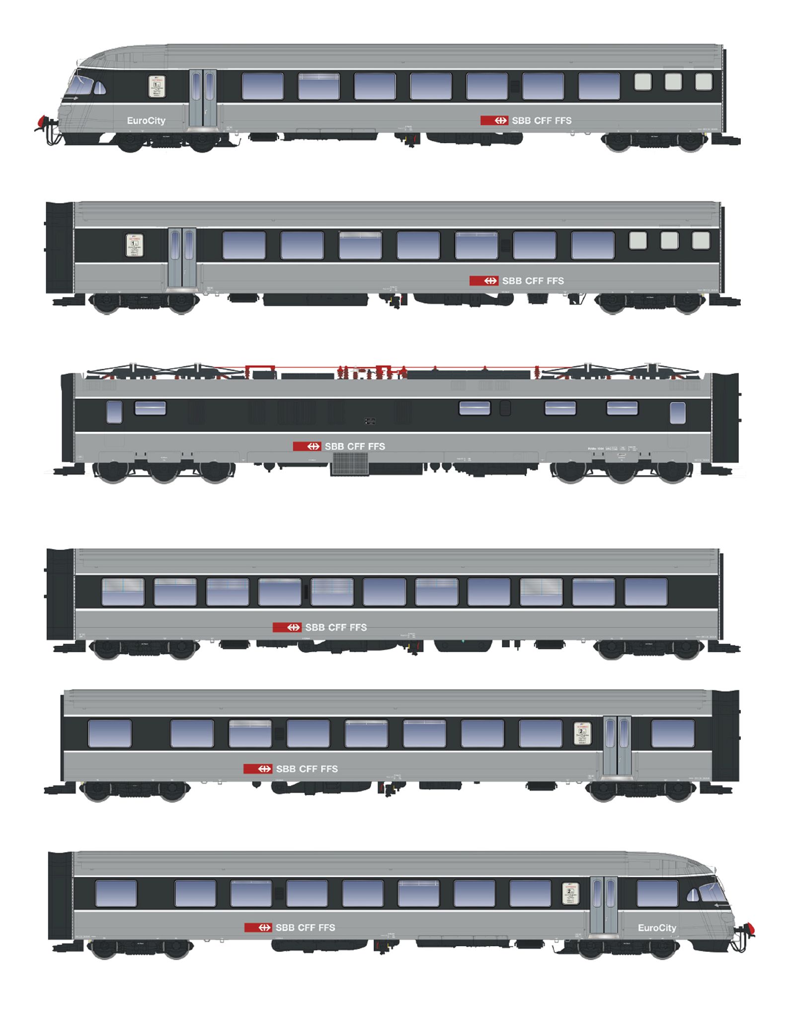 hobbytrain-triebwagen-rae-tee-ii-ec-sbb-ep-va-6-tlg-ac-n image 1