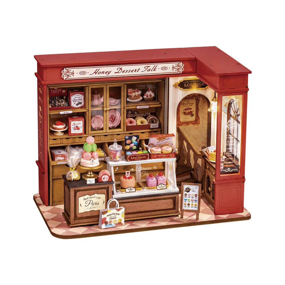 robotime-dg168-honey-dessert-talk-miniaturhaus-patisserie image 1