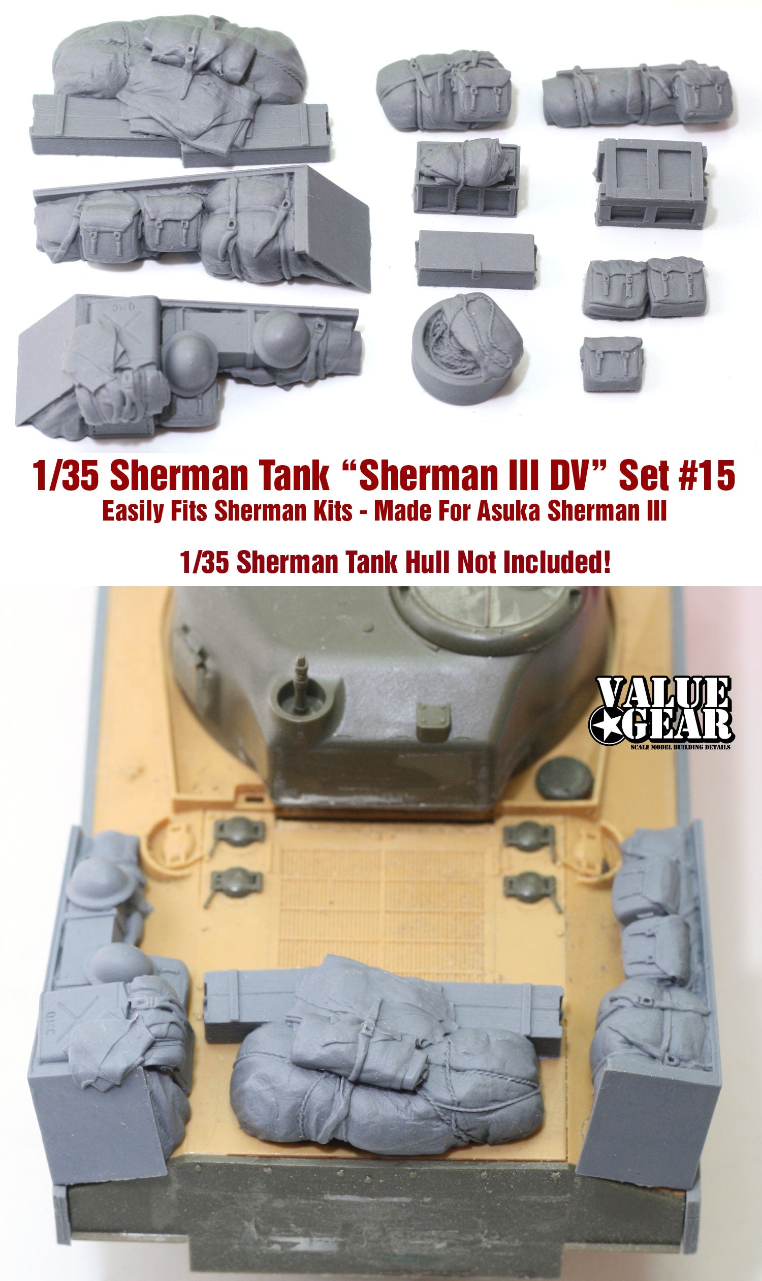 value-gear-sh015-sherman-engine-deck-stowage-1-35-satz image 1