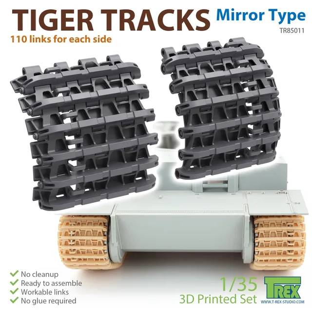 t-rex-85011-tiger-tracks-mirror-type-panzerkette-1-35 image 1