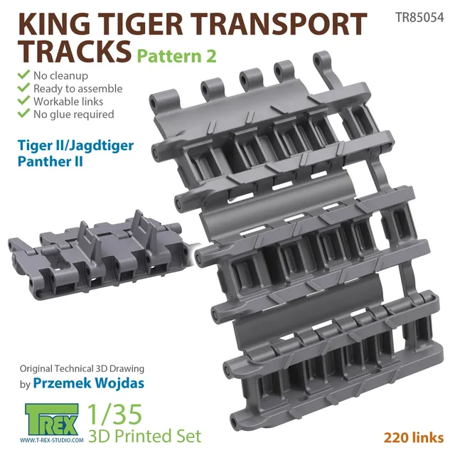 t-rex-85054-king-tiger-transportkette-panzerkette-1-35-pattern-2 image 1