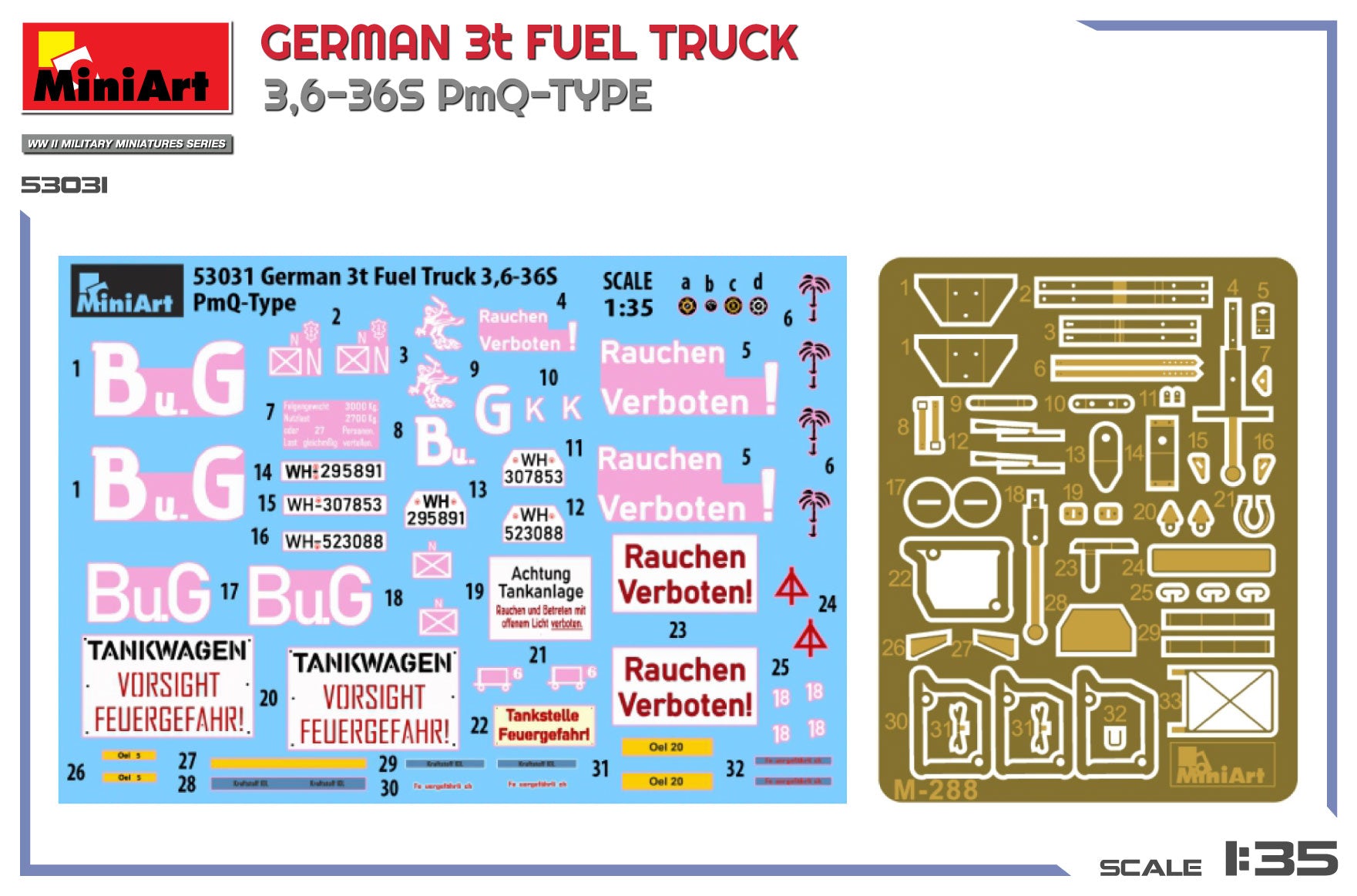 miniart-53031-3t-fuel-truck-3-6-36s-modellbausatz-1-35-ww2 image 2
