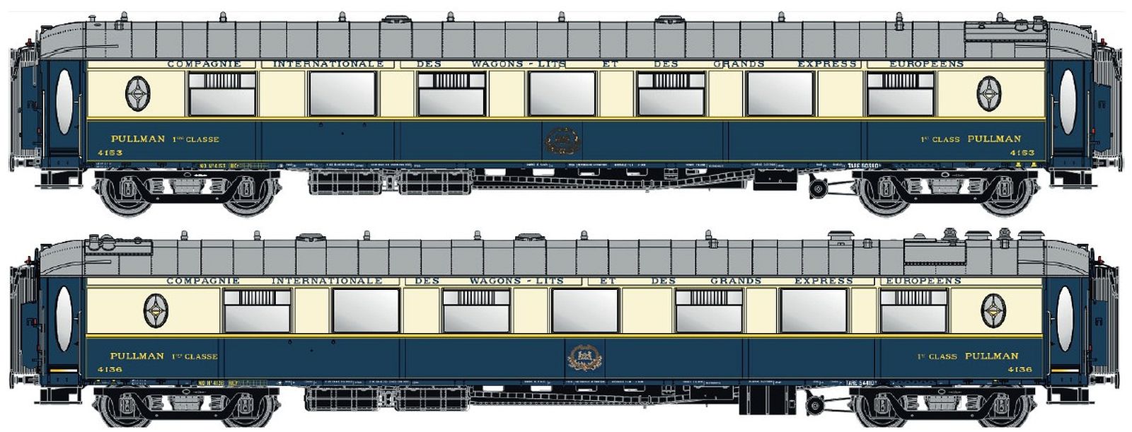 hobbytrain-personenwagen-2er-set-pullman-wp-wpc-ciwl-ep-iib image 1