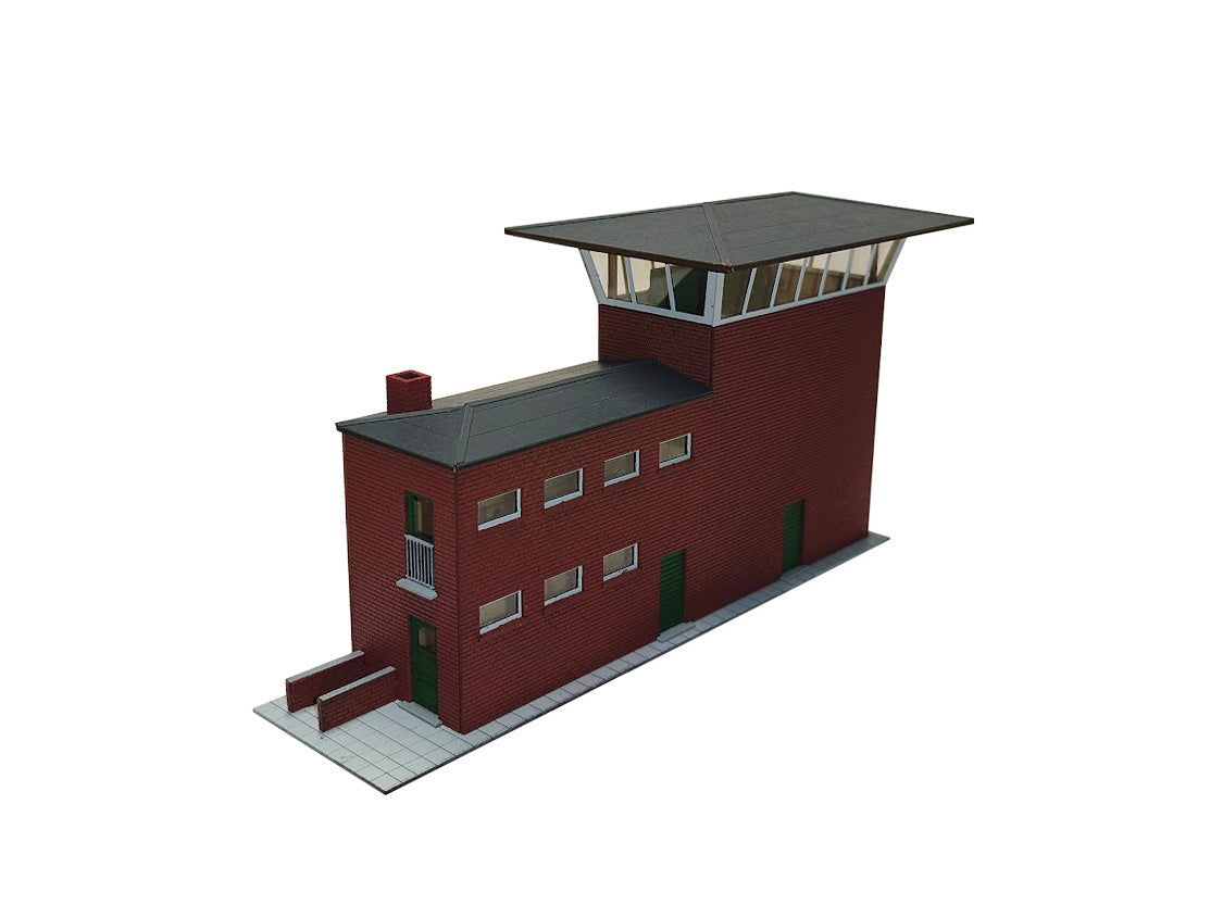 hobbytrade-ved-banen-ht-87263-stor-blokpost-modellhaus-h0-rot image 2