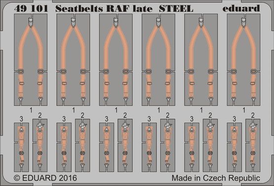 eduard-49101-sitzgurte-raf-late-tzteile-1-48-steel image 1