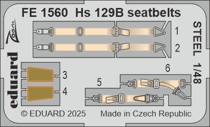 eduard-fe1560-hs-129-b-sitzgurte-tzteile-1-48-stahl-takom image 1