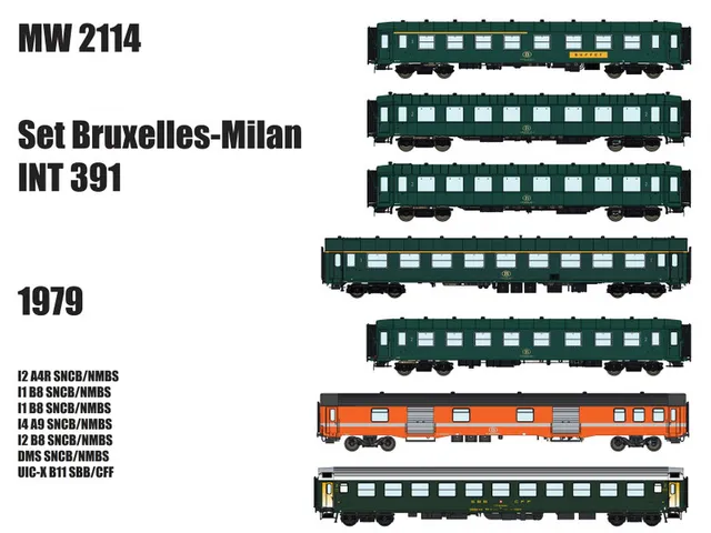 hobbytrain-br-ssel-mailand-7er-set-personenwagen-int-391-ep-iv-limitiert image 1