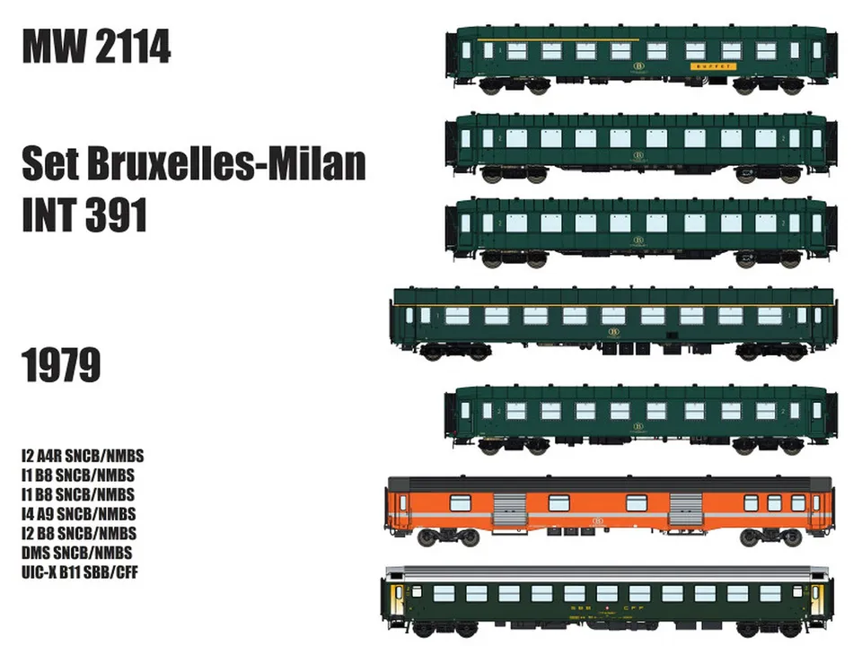 hobbytrain-br-ssel-mailand-7er-set-personenwagen-int-391-ep-iv-limitiert image 1