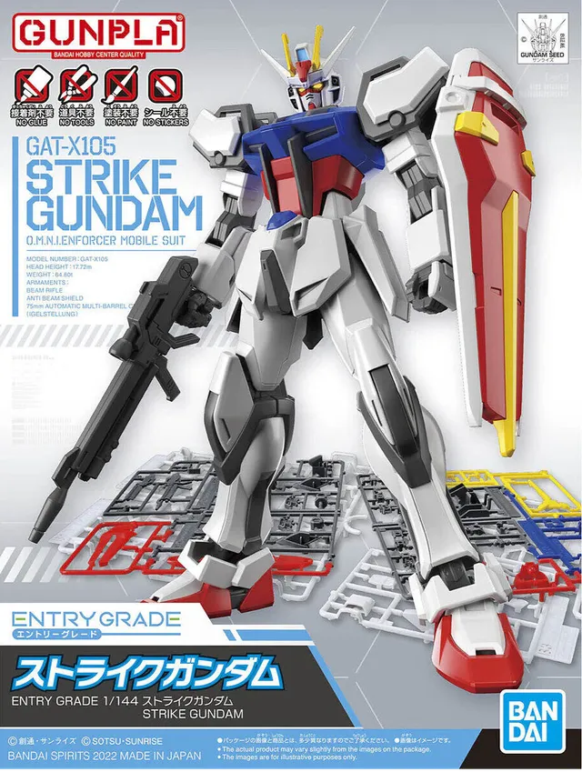 bandai-entry-grade-gat-x105-strike-gundam-bausatz-1-144 image 1