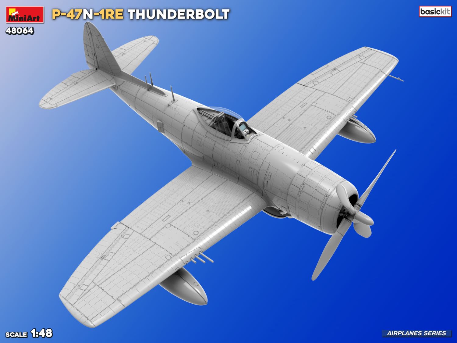 miniart-48064-p-47n-1re-thunderbolt-flugzeugbausatz-1-48-basic-kit image 3