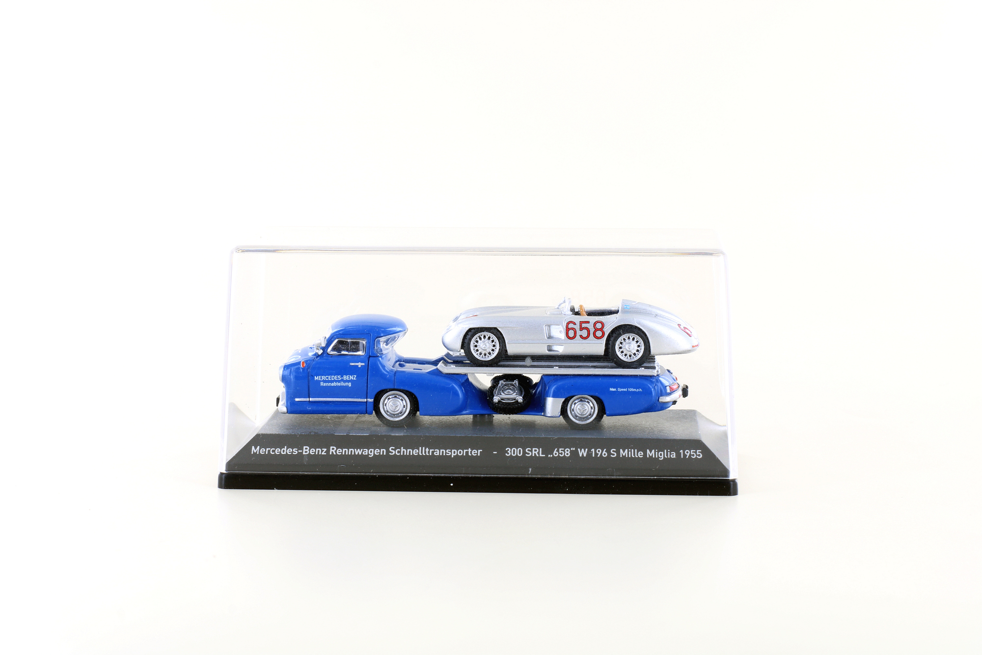 hobbytrain-mb-renntransporter-300-slr-fangio-658-1-87-set image 3