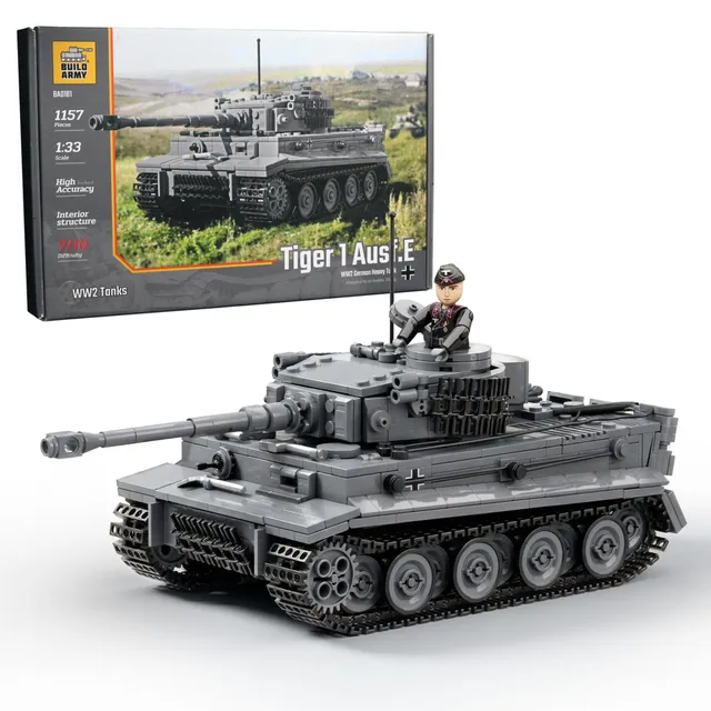 build-army-ba0181-tiger-1-ausf-e-klemmbaustein-panzer-ww2 image 1