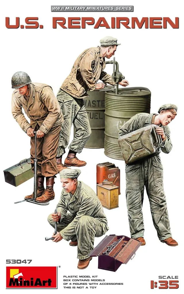 miniart-53047-u-s-repairmen-figuren-1-35-4-figuren-ww2 image 1