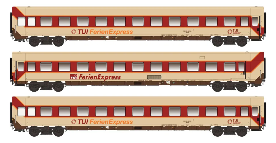 hobbytrain-tui-ferienexpress-liegewagen-3er-set-ac-ep-iv image 1