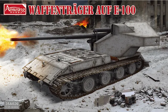 amusing-hobby-waffentr-ger-e-100-1-35-panzermodell-35a026 image 1