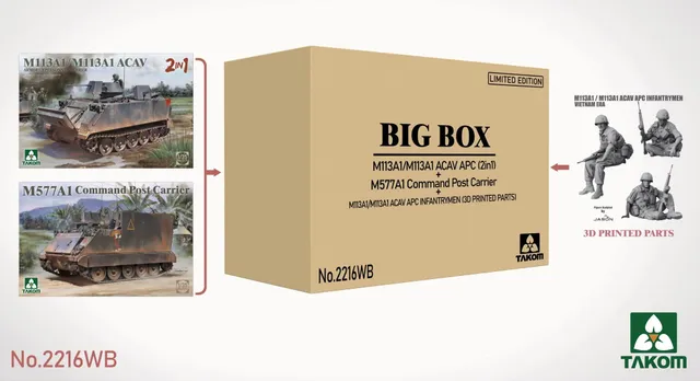 takom-2216wb-m113a1-m577a1-big-box-bausatz-1-35-vorbest image 1