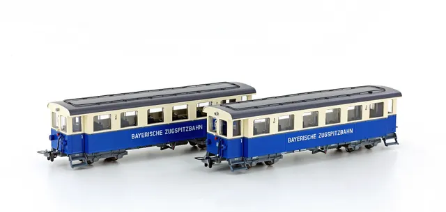 hobbytrain-personenwagen-zugspitzbahn-2er-set-h0m-ep-v-wagen image 1