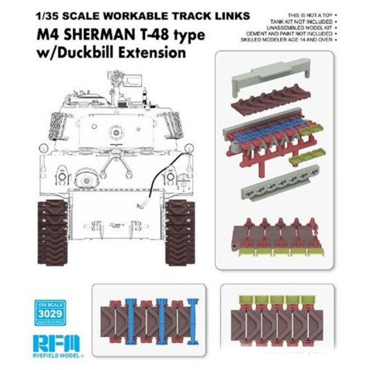 rye-field-model-3029-m4-sherman-t-48-kette-1-35-duckbill image 1
