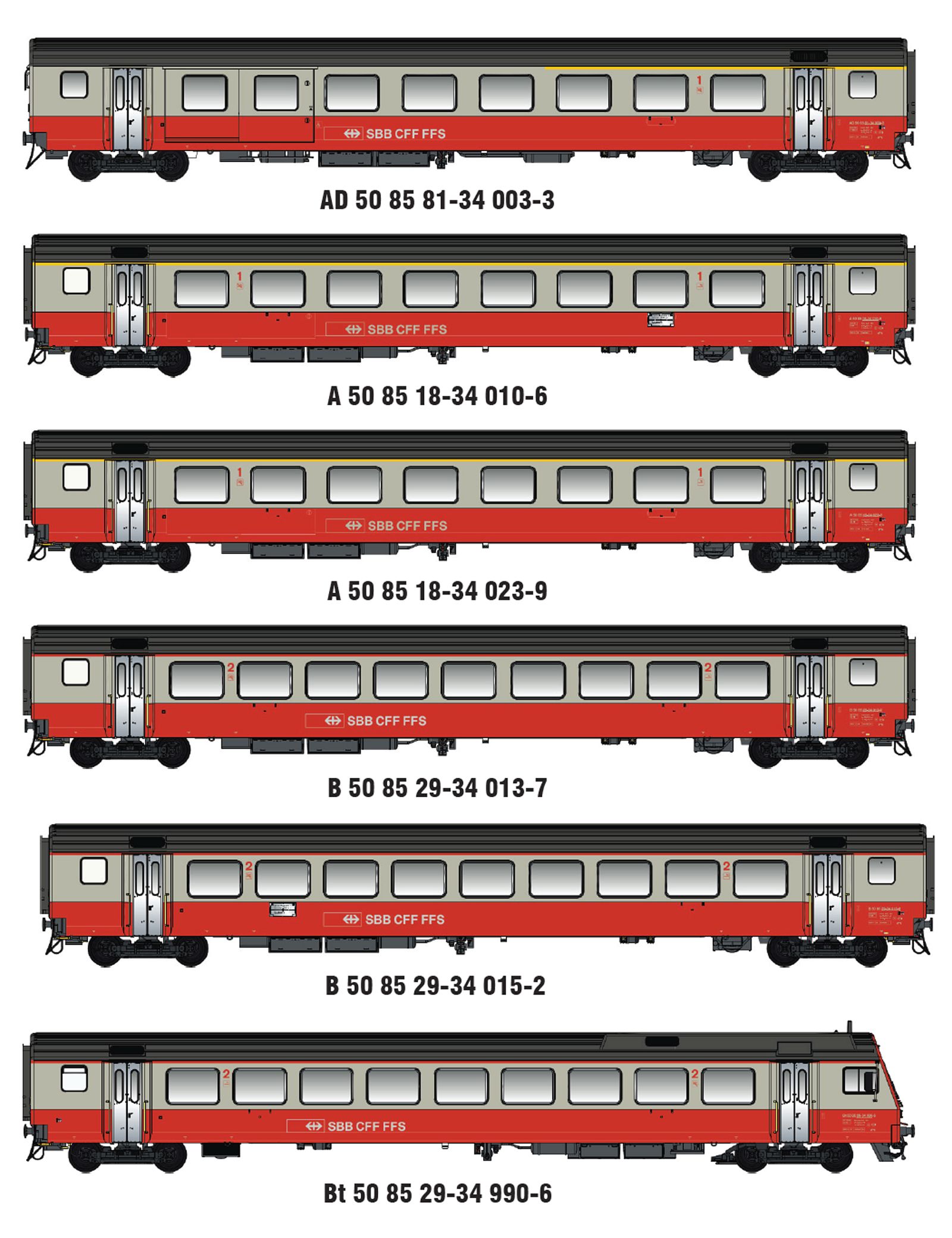 hobbytrain-personenwagen-ew-iii-sbb-6er-set-airport-express-n image 1
