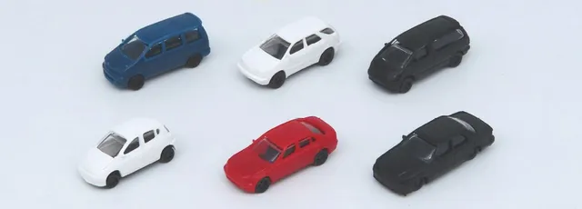hobbytrain-modellautos-6er-set-toyota-pkw-und-van-90er-jahre image 1