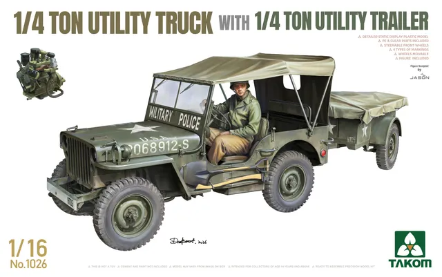 takom-1026-1-16-jeep-mit-anh-nger-bausatz-canvas image 1