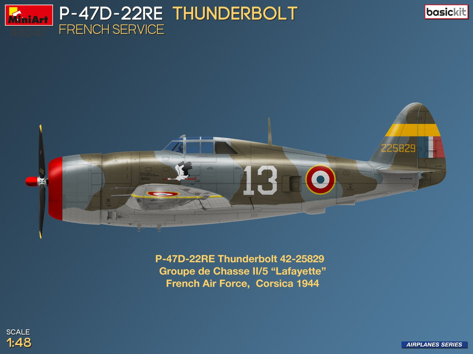miniart-48047-p-47d-22re-thunderbolt-flugzeugmodell-1-48-frankreich image 3