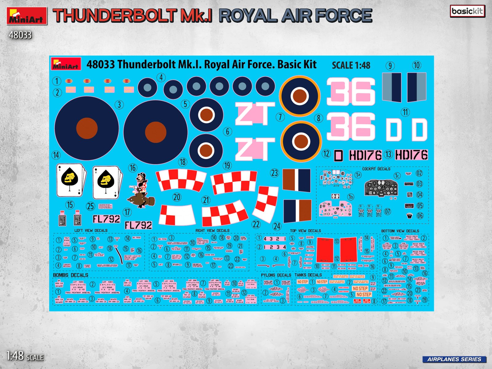 miniart-48033-thunderbolt-mk-i-flugzeugbausatz-1-48-raf image 2