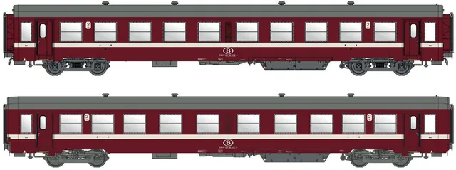 hobbytrain-personenwagen-k4-b-2-kl-sncb-ep-v-2er-set image 1